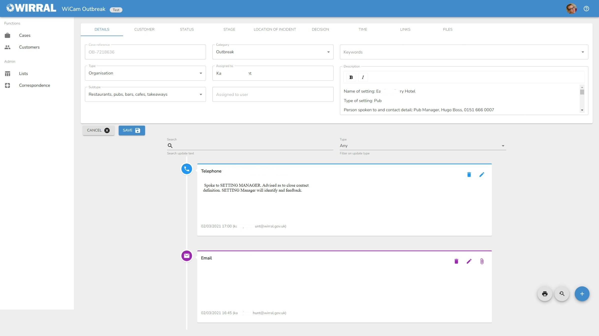 Custom Case Management System